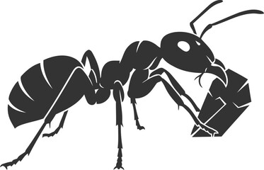 Vector of an ant insect silhouette illustration