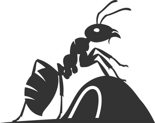 Vector of an ant insect silhouette illustration