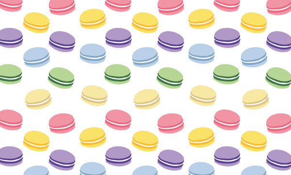 This pastel colored macaron pattern evokes the sweet and elegant atmosphere of Paris. With soft, rounded illustrations and colors such as lavender, mint, and peach, this pattern is perfect for dessert