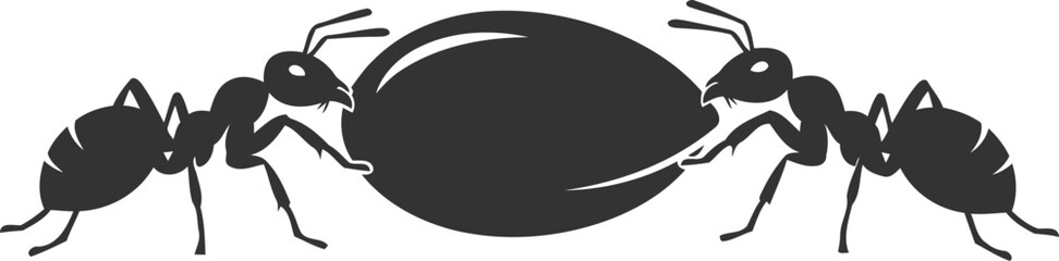 Vector of an ant insect silhouette illustration