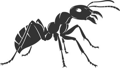 Vector of an ant insect silhouette illustration