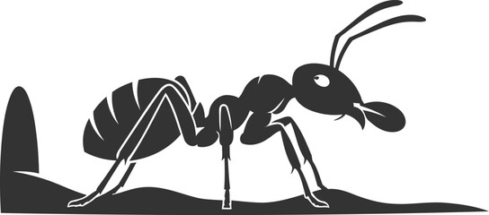 Vector of an ant insect silhouette illustration
