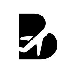 Letter B Plane Logo Design