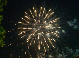 A festival of fireworks of many colors