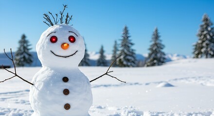 Obraz premium snowman on the snow
