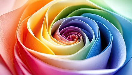 Close-up of a colorful paper rose