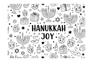 Hanukkah celebration joy festive environment graphic family gathering colorful decorations. Vector illustration
