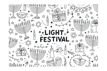 Festival of lights celebration various locations illustrative design festive atmosphere top-down view cultural significance. Vector illustration
