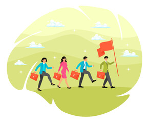 The concept of a leader's determination to lead a team to success.