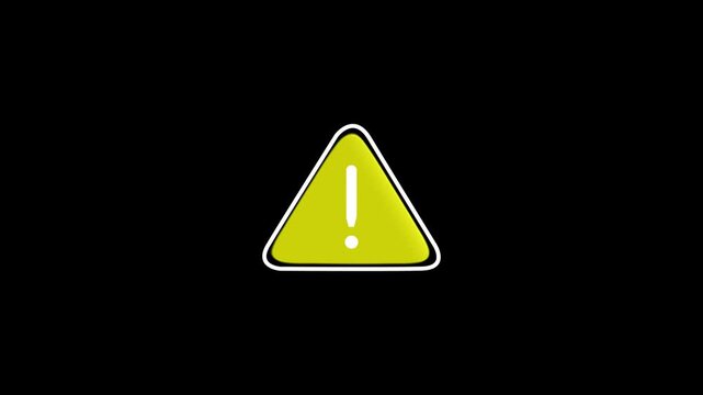 Yellow Warning Triangle Exclamation Mark Alert Symbol Danger Sign Notification Caution Hazard Alert Icon Isolated Black Background 3 D Render