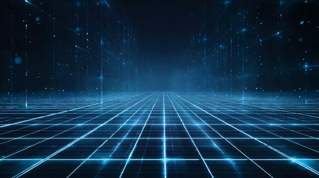 Digital Pathway in a Futuristic Data Grid - Powered by Adobe