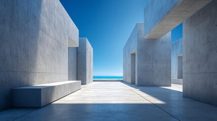 Obraz premium Minimalist architectural space design