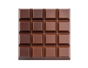 Minimalist dark chocolate piece isolated on transparent background PNG