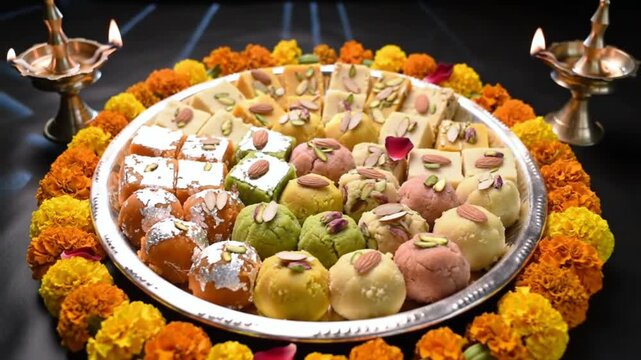 Assorted Indian Sweets Platter