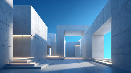 Obraz premium Minimalist architectural space design