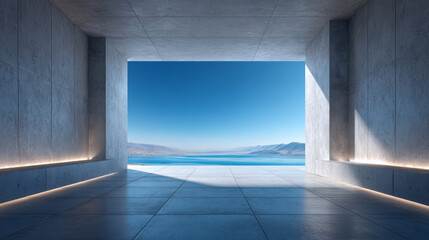 Minimalist architectural space design