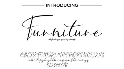 Furniture - Elegant Script Font for Smooth Handwritten Design and Creative Typography