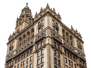 Fototapeta premium European-style high-rise building isolated on transparent background.