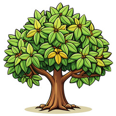vector illustration of an apple tree