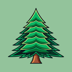 christmas tree vector illustration
