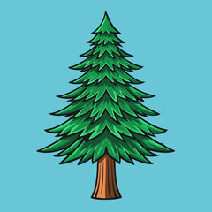 christmas tree vector illustration