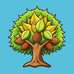 vector illustration of an apple tree
