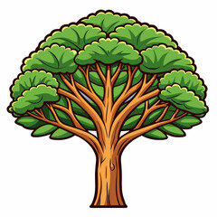 green tree vector illustration