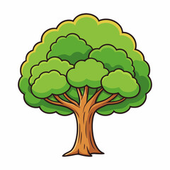green tree vector illustration