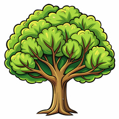 green tree with green leaves