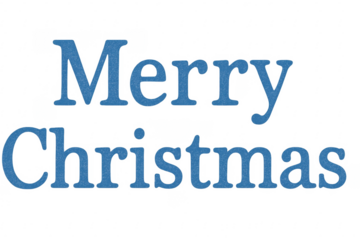 Merry christmas glitter text on transparent background