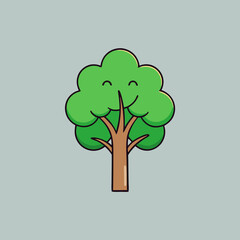 green tree vector illustration