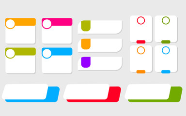 Infographic business blank infographic asset featuring colored text boxes circles and lines.