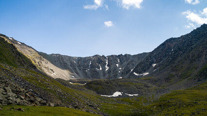 summer in the mountains. a beautiful mountain gorge