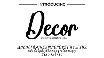 Decor - Elegant Script Font for Smooth Handwritten Design and Creative Typography