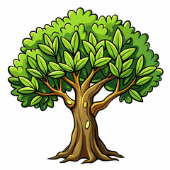 vector illustration of a green tree