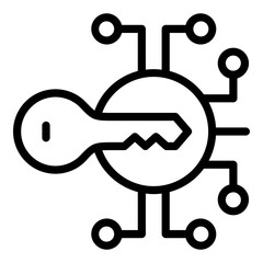 encryption icon line