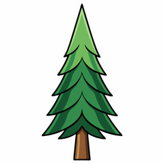 Fototapeta premium christmas tree vector illustration