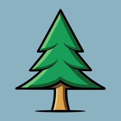 Fototapeta premium christmas tree vector illustration