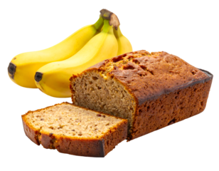 banana cake isolated on transparent png