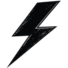 Vector art of stylized lightning bolt, conveying a sense of power and energy with its sharp angles and bold design, perfect for adding a dynamic touch