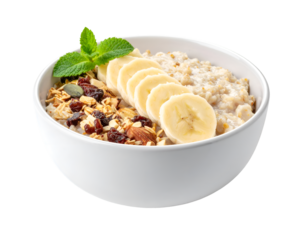 banana oatmeal isolated on transparen png