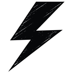 Vector art of stylized lightning bolt, conveying a sense of power and energy with its sharp angles and bold design, perfect for adding a dynamic touch
