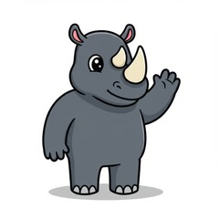 Rhino mascot illustration with bold and dynamic style. Perfect for esport logo, sports team emblem, gaming character, and strong brand identity.