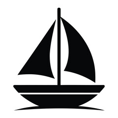Illustration of a sailboat, a symbol of freedom, adventure, and maritime travel, evoking images of serene seas and nautical exploration