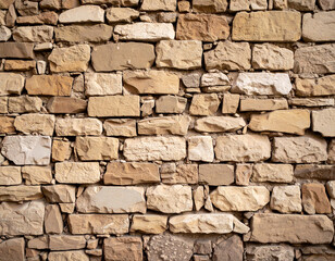 Fototapeta premium Close up of vintage stone brick wall with natural texture and details