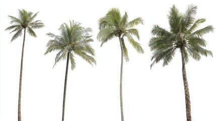 Obraz premium bark. Tropical coconut trees with distinct textures, isolated for a crisp botanical focus. gardening catalogs, home-decor guides, designed for home decor and floral branding, used by clinicians.