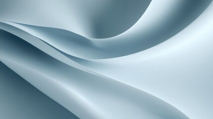 Abstract Flowing Fabric - Soft Blue Waves with Subtle Shadows and Smooth Texture.