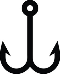 Anchor for vessel solid icon, marine port concept. Vector graphics. Ship sea anchoring, heavy anchor sign on white background, glyph style icon for mobile or web design 