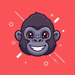 Gorilla mascot esport logo design. Strong, fierce, and powerful ape character for gaming, sports team emblem, and modern brand identity.