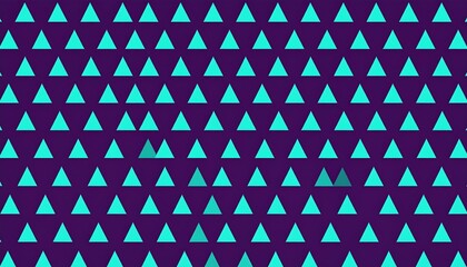 Repeating teal triangles on deep purple